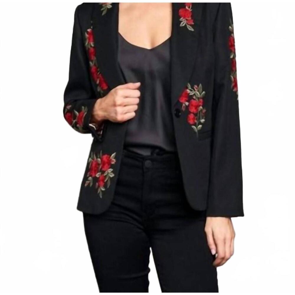 NEW PAPARAZZI gabardine blazer in black onyx